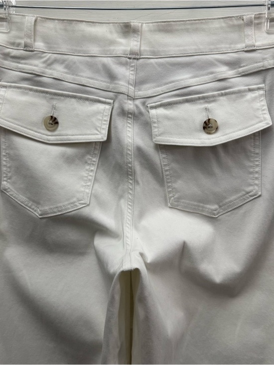 Spanx White Cropped Wide Leg Pants Clean Girl Minimalist M - Picture 5 of 10